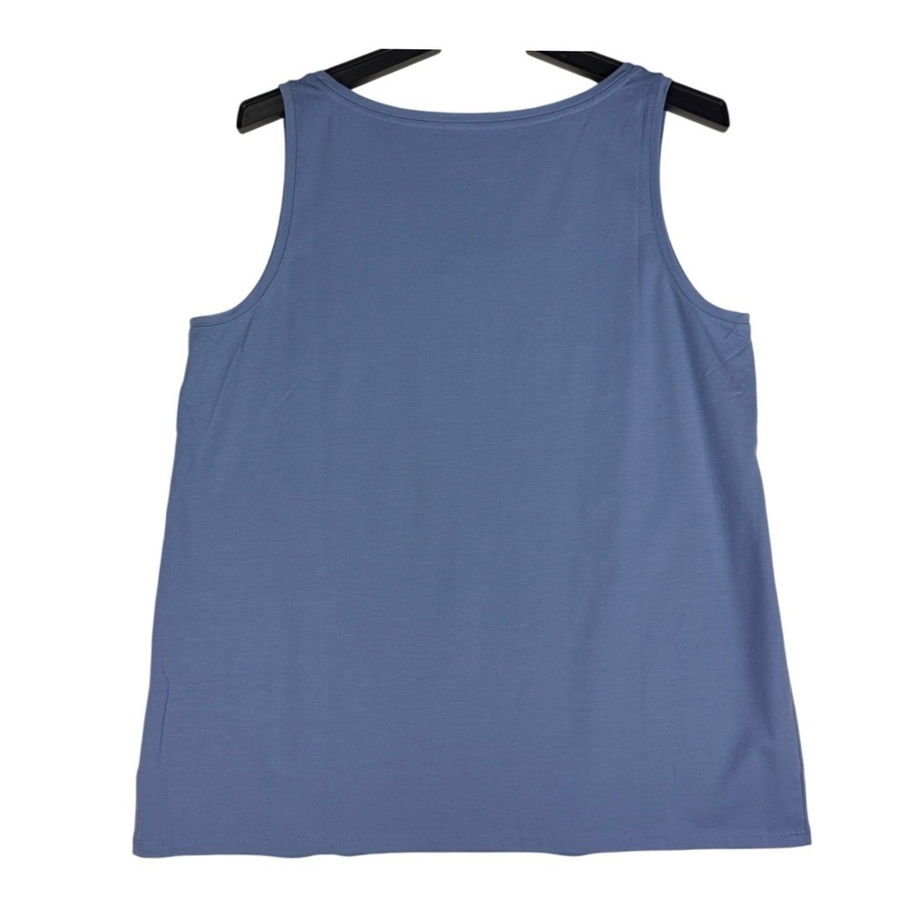 J. Jill Pure Jill Easy Tank Top Periwink Blue Pima Cotton Stretch Size M NWT - Picture 2 of 7